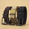 Casual Men'S Pin Buckle Canvas Belt Woven Nylon Outdoor Military Training Belt Unisex Belt