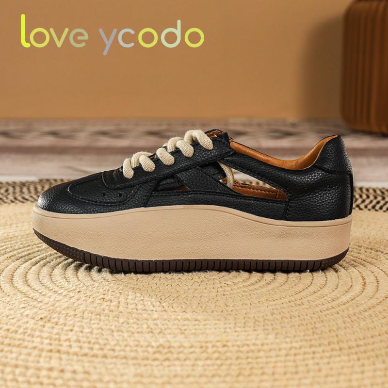 Handmade Women's and Girls' Natural Leather Comfortable Platform Fashion Casual Shoes