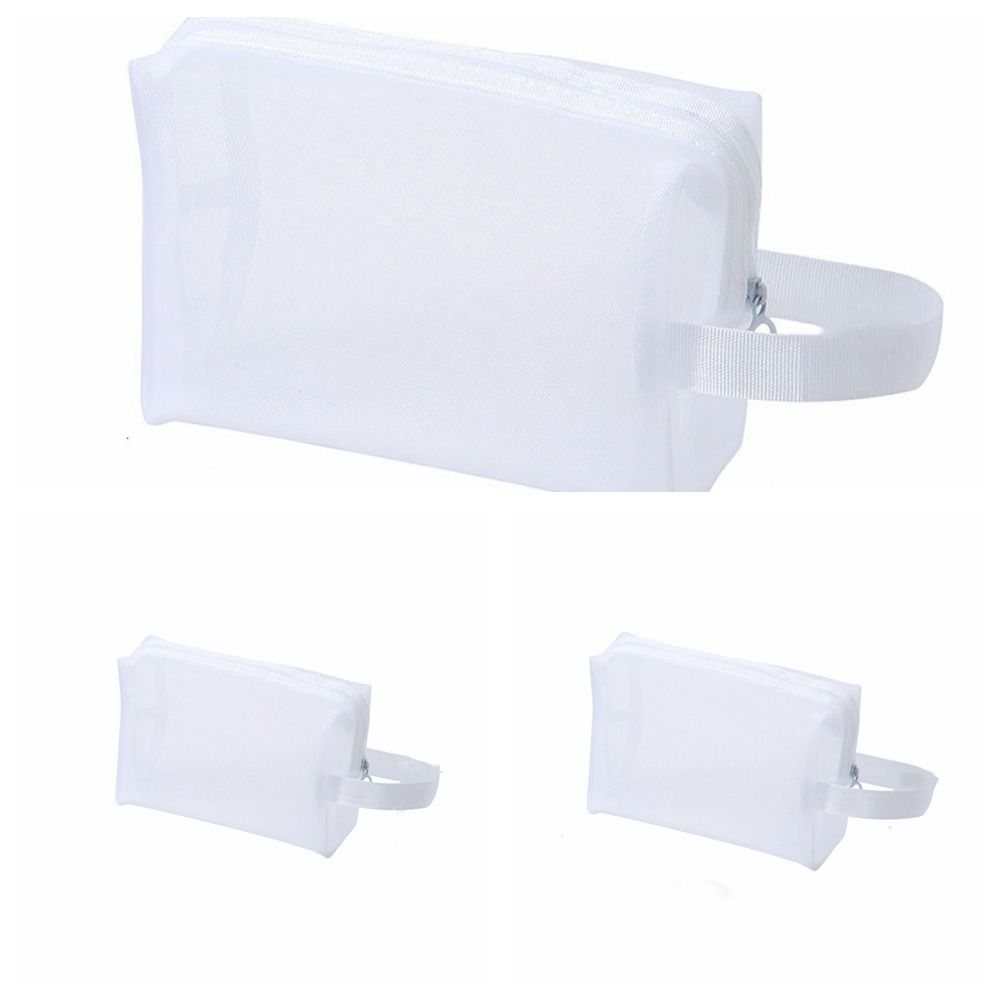 3PCS/SET Large Capacity Transparent Makeup Bags Multifunctional Handheld Makeup Pouchs Girls