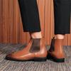 2024 Кожаные мужские ботинки, деловые зимние британские ботинки, мужские остроносые ботинки из коровьей кожи, мужские ботинки, модная обувь «Челси», мотоциклетные ботинки