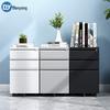 Steel Three-Drawer Mobile Office Cabinet with Lock, Under Desk Storage Solution
