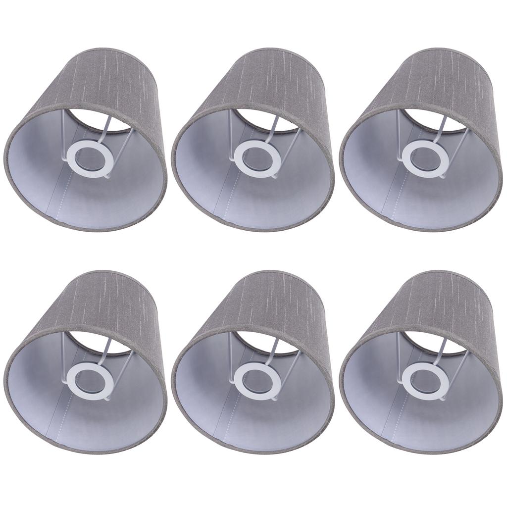 6PCS Simple Lamp Shades Modern Cloth Art Lampshade for E14 Screw Chandelier Wall Lamp