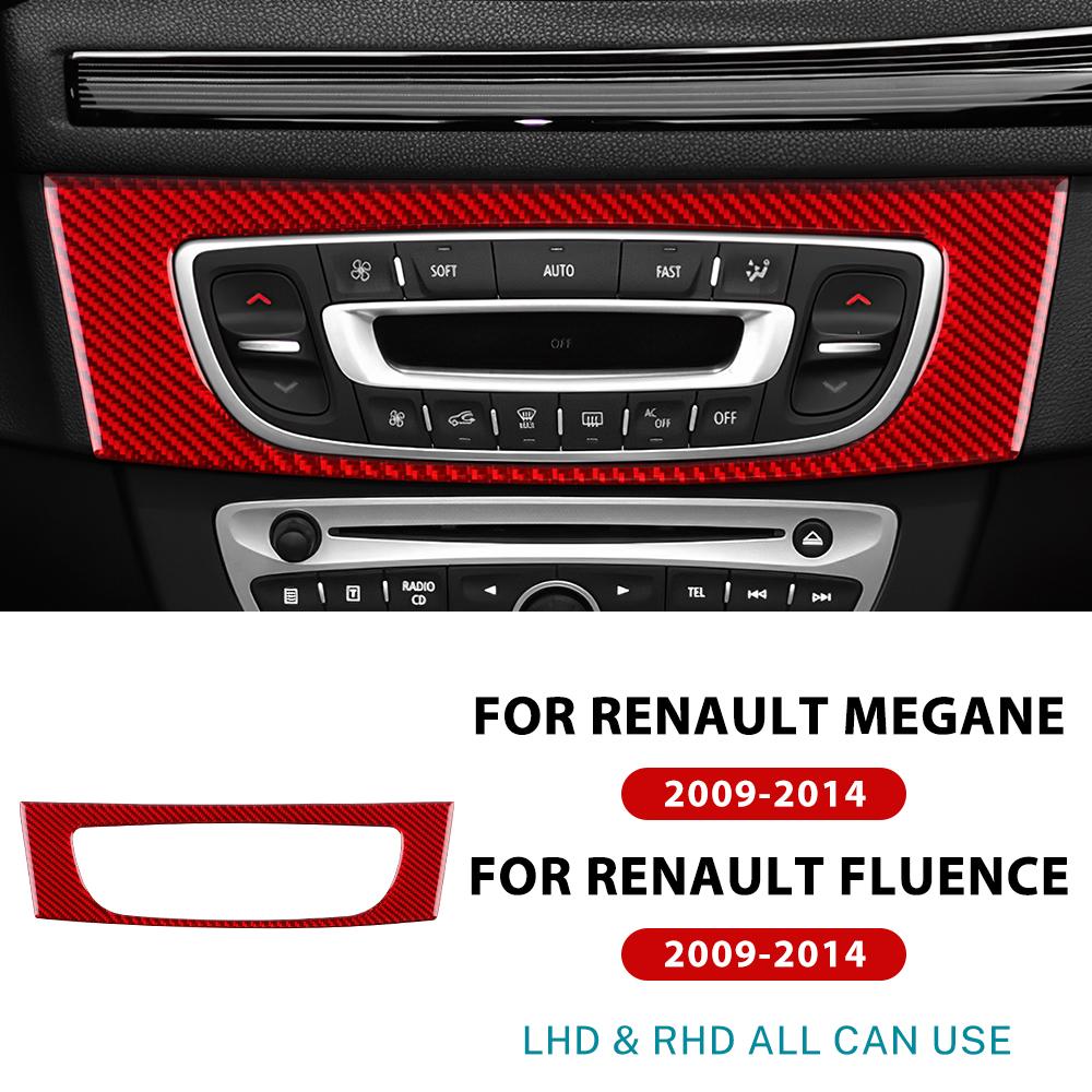Наклейка из настоящего мягкого углеродного волокна для Renault Fluence Megane RS 2009 2010 2011 2012 2013 2014 2015 Отделка CD центральной консоли автомобиля