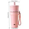 Stainless Steel Straw Coffee Cup 710ml Thermal Flask Portable Insulated Cup