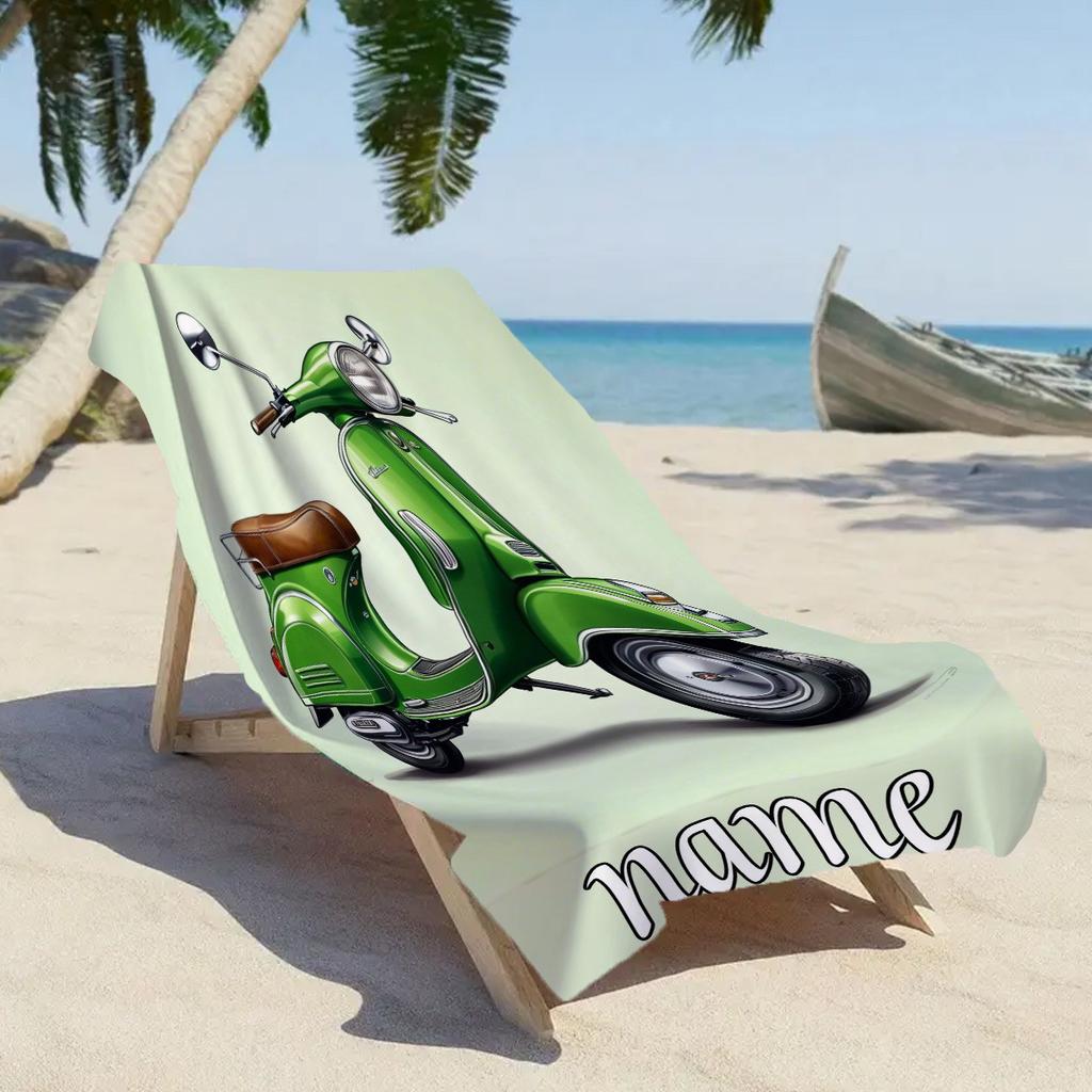 Beach Theme Beach Towel Starfish Shell Printing Microfiber Quick Drying Absorbent Large Bath Towel