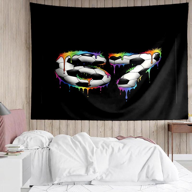 67 Print Tapestry, Backdrop, Easy Setup, Ideal for Bedroom, Office & Living Room, with Aesthetic Wall Hanging Decor.