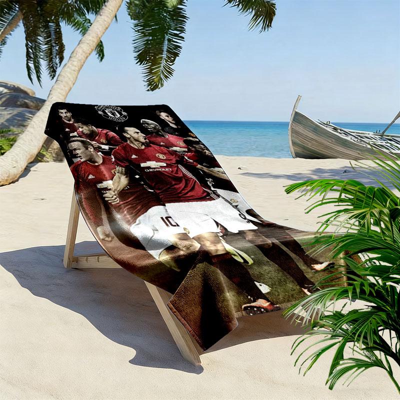 Pure MUFC Pride Print Beach Towel, Large Soft Quick Dry Towel for Beach Camping Swimming