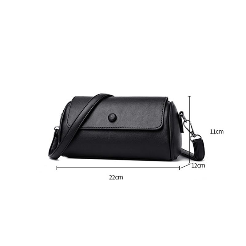 Новая маленькая сумка через плечо женская модная универсальная цилиндрическая сумка через плечо винтажная Бостонская подушка дизайн однотонные простые сумки