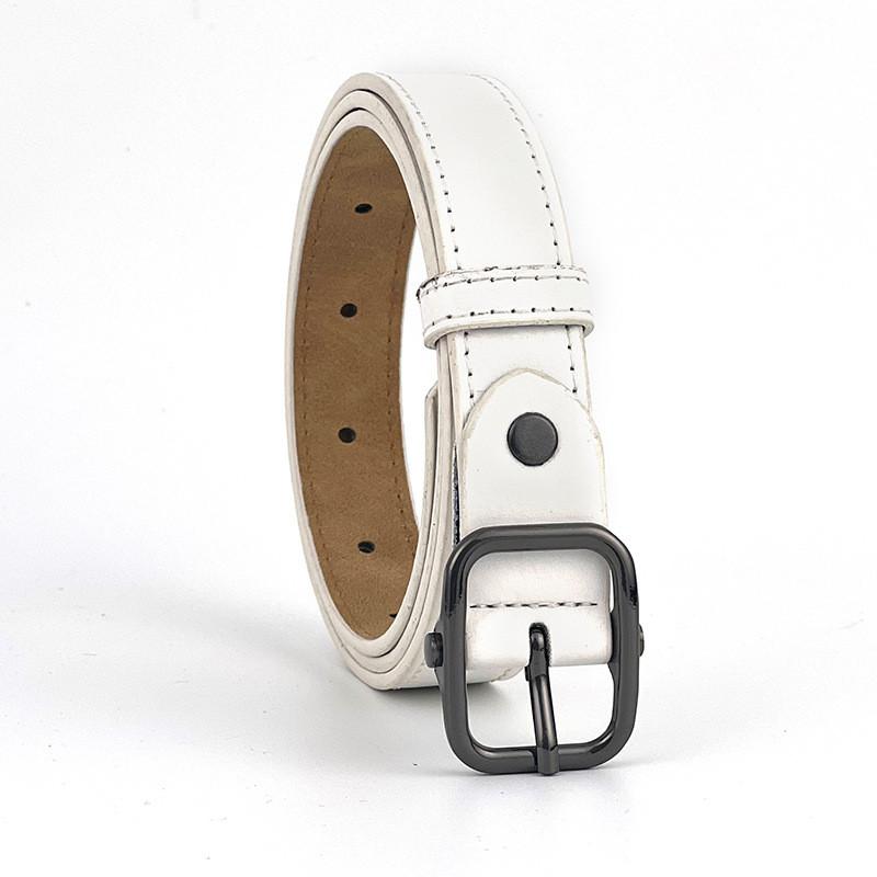 Minimalist Ladies Leather Waist Belt With Alloy Pin Buckle For Office And Daily Use