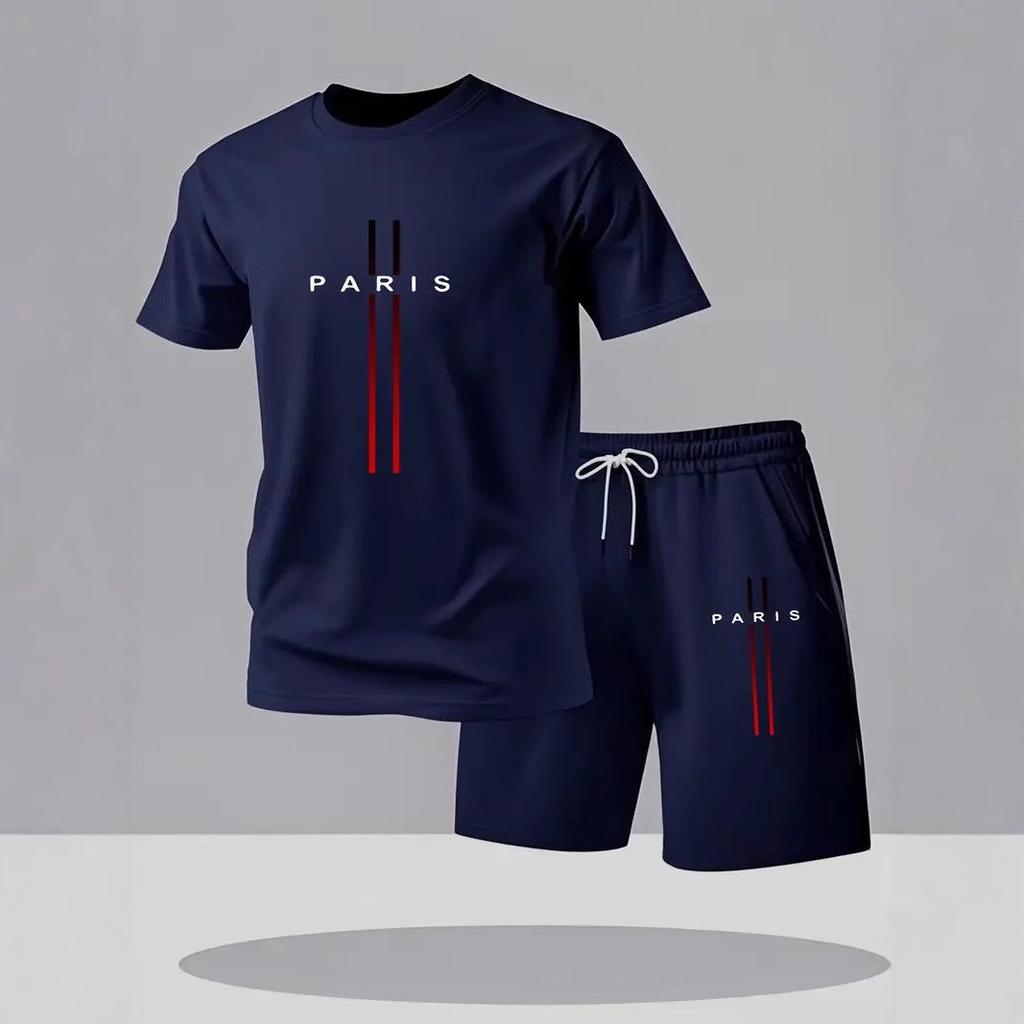 Men's Quick-Dry Mesh Sportswear Set: Short-Sleeve Tee & Shorts