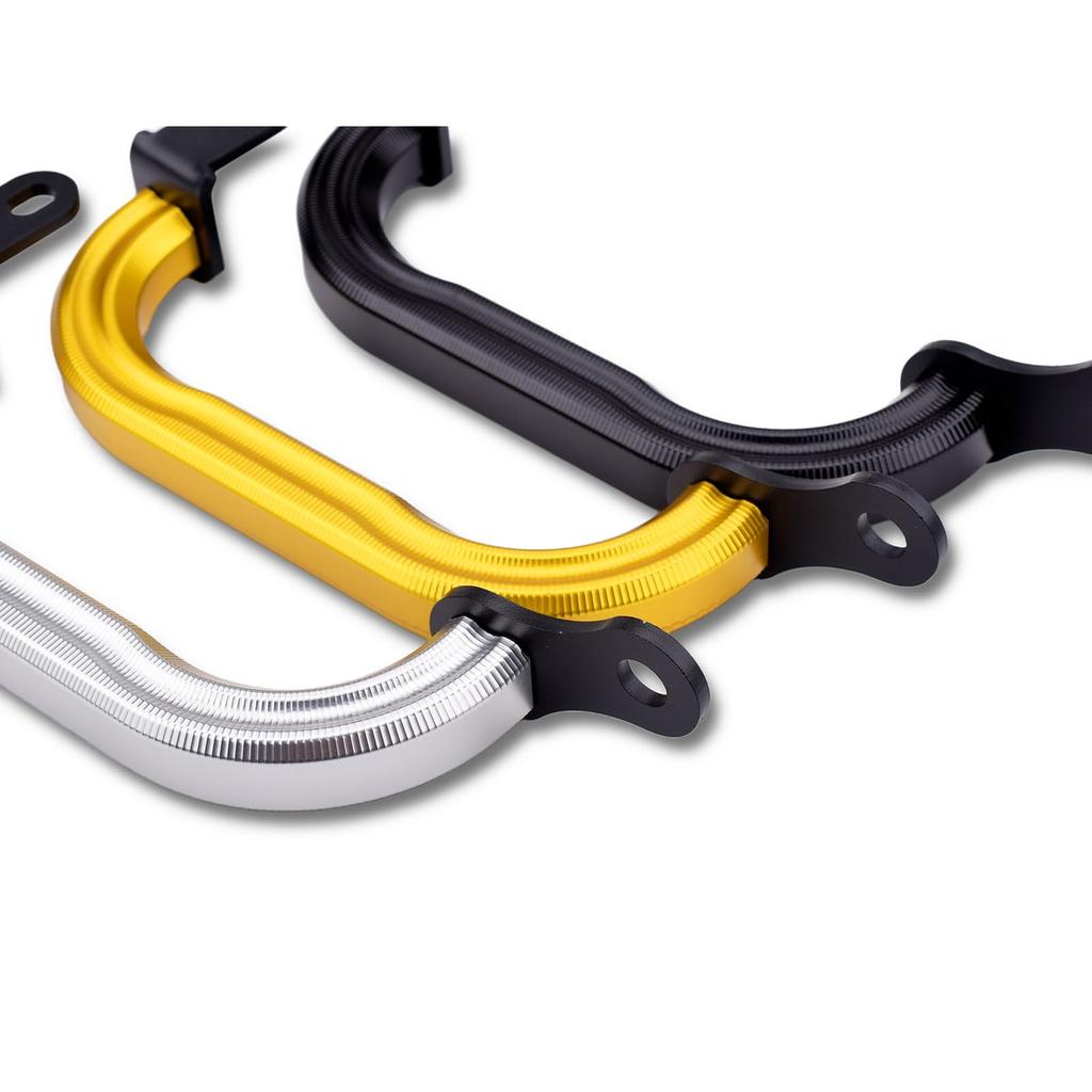 LEDISHUN Motorcycle Assist Side Grips for Kawasaki Z900RS and Z900RSCAFE Grips, (All Models) (Silver)