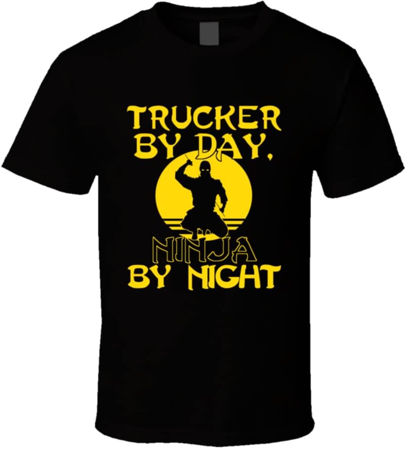 Trucker Ninja by Day by Night Graphic T-shirt