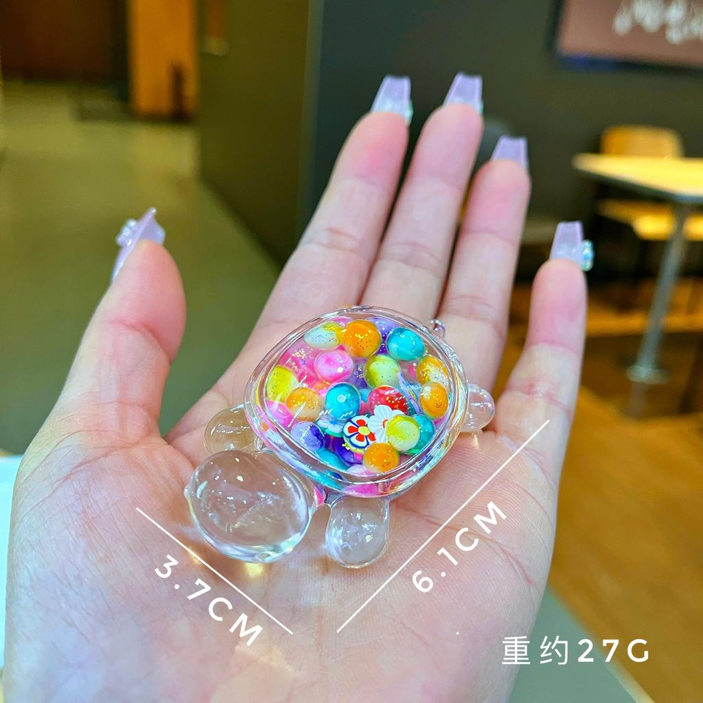 Diy Creative Table Toy Gift with Luminous Sand, Dazzling and Sparkling Turtle Ornaments