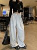 Серые Однотонные Элегантные Женские Длинные Брюки 2025 Новые Удобные Спортивные Брюки С Высокой Посадкой Мода Харадзюку Повседневные Прямые Спортивные Штаны