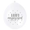 Unique Party Happy Engagement Latex Balloons (Pack of 10)