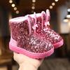 Winter Fashion Children Shoes Girls Boots with Glitter Princess Cute Rabbit Baby Toddler Snow Boots New Kids Short Boots G09041