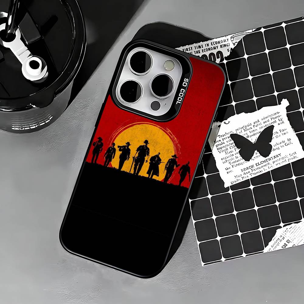 Чехол для телефона RDR2-Артур Морган для iPhone 17,16,15,14,13,12,11 Plus,Pro Max,XS,Цветной серебристый чехол для телефона