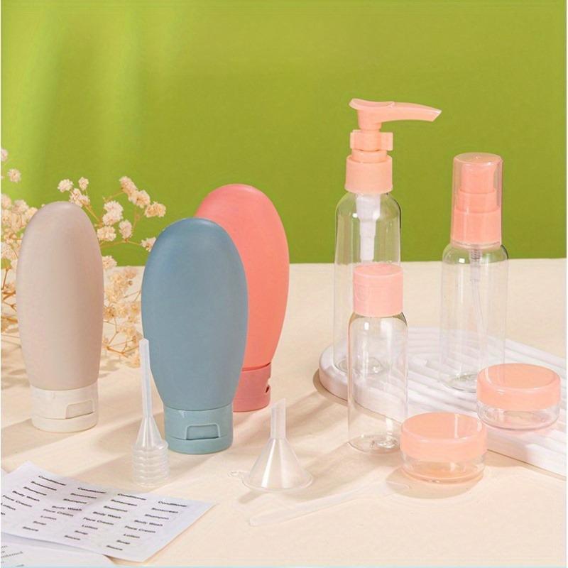 11pcs Travel Liquid Container Portable Tool Perfume Bottle Set Refillable Spray Lotion Shampoo Shower Tube Bottling Refill