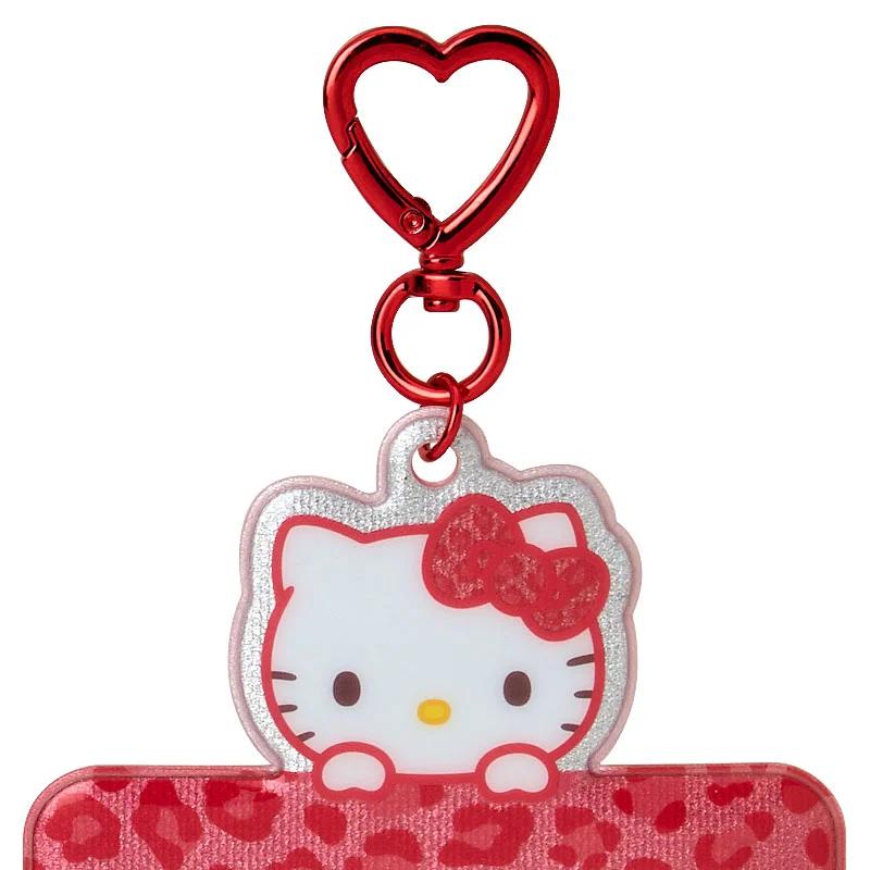 Держатель для коллекционных карточек Sanrio Hello Kitty, леопардовый красный (Наслаждайтесь идолом) Япония НОВЫЙ