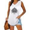 Summer Fashion Tank Top Women V Neck Shirt Ladies Casual Sleeveless T-shirt