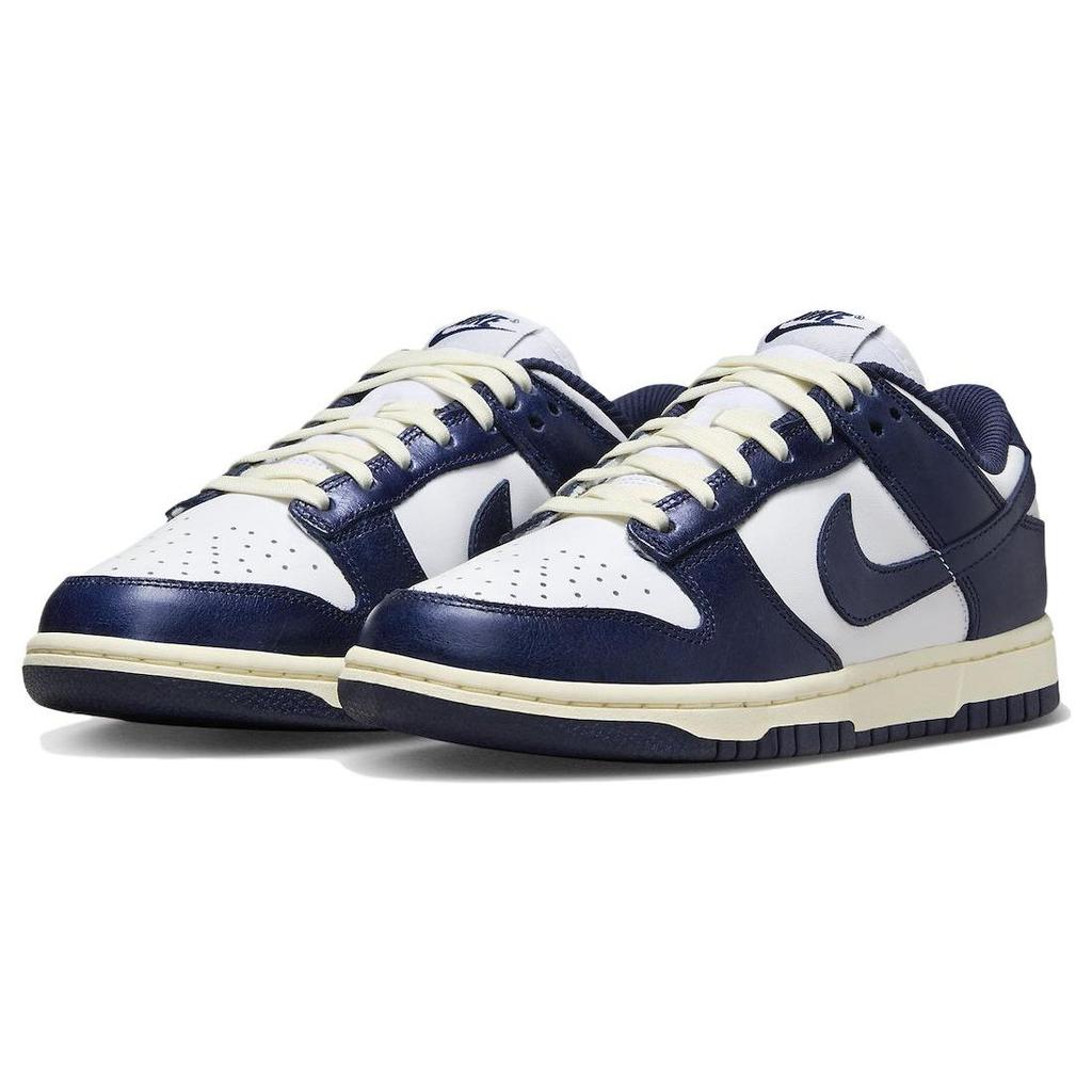 Nike Кроссовки Dunk Low Premium WMNS Vintage Navy White Midnight Navy Coconut Milk Женские FN7197-100
