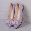 Женские балетки с бантом, туфли-одинарки, женские 2025, весна-осень, лоферы, новая милая плоская мягкая повседневная обувь