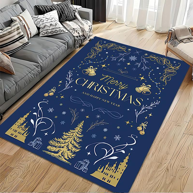 Merry Christmas Decorative Carpet suitable as a non-slip mat for the living room or bedroom sofa