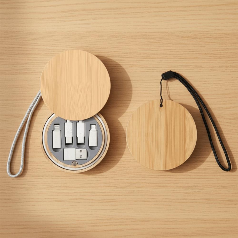 Travel Case Six-in-One Charging Cable 60W Power USB Adapter Kit Type-C Cable  Multi Device Charging