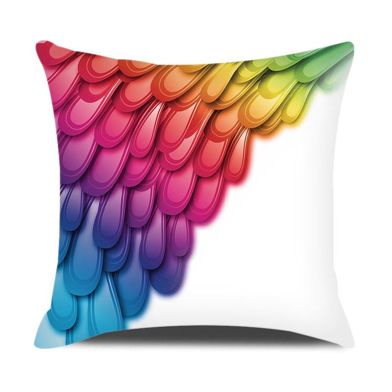 Наволочка в клетку с геометрическим полосатым принтом, красочная наволочка для дома, дивана, украшения автомобиля, чехол для подушки из персиковой кожи