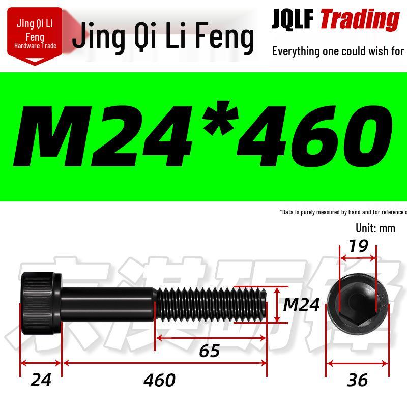 M20-M27 High Strength Blackened Hex Socket Head Cap Screw with Knurled Cylindrical Half Thread