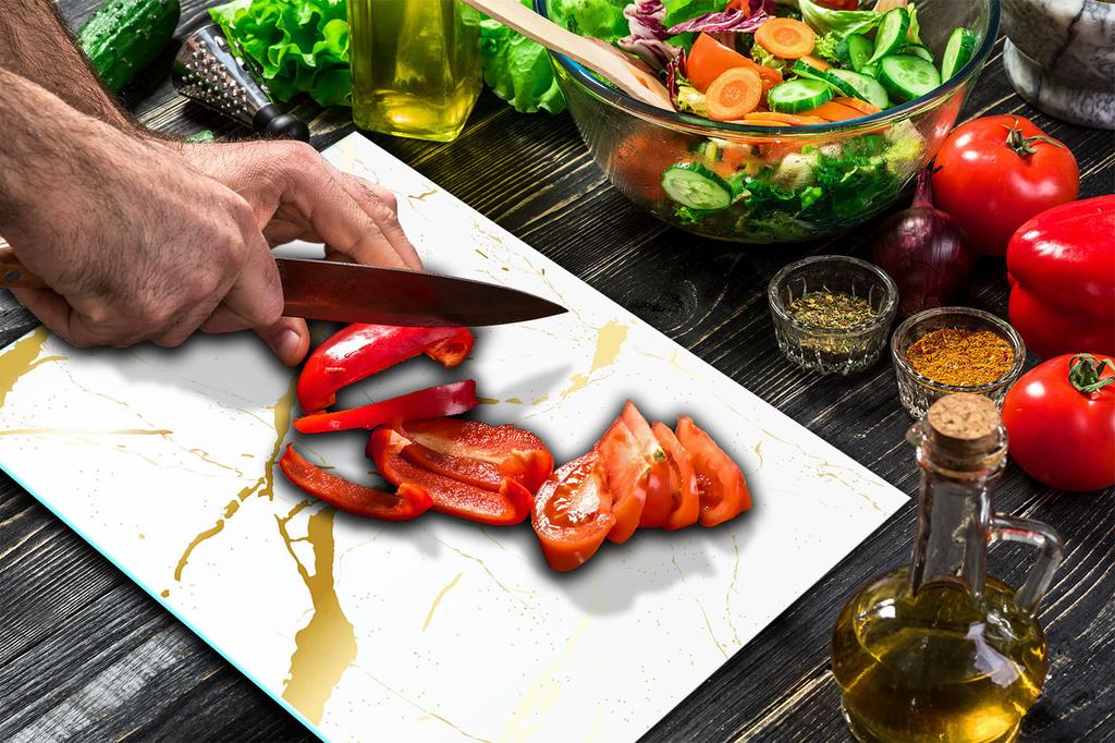 GLASS CUTTING BOARD 40x52 MARBLE