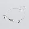 Cute Music Note 925 Sterling Silver Charm Anklets For Women Barefoot Leg Chain Ankle Foot Bracelet Girls Lady Summer Jewelry