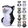 3D Животные Волшебный Шарф Бандана Дышащий Утеплитель Шеи Гетра С прорезями для ушей Уличные Виды Спорта Треугольная Маска для Лица Шейный Платок Лето