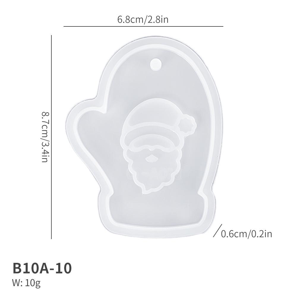 Силиконовая форма для рождественского кулона «Олень и кошачья лапка»