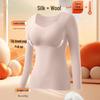 Women's Seamless Thermal Base Layer Top with Built-in Bra Pads