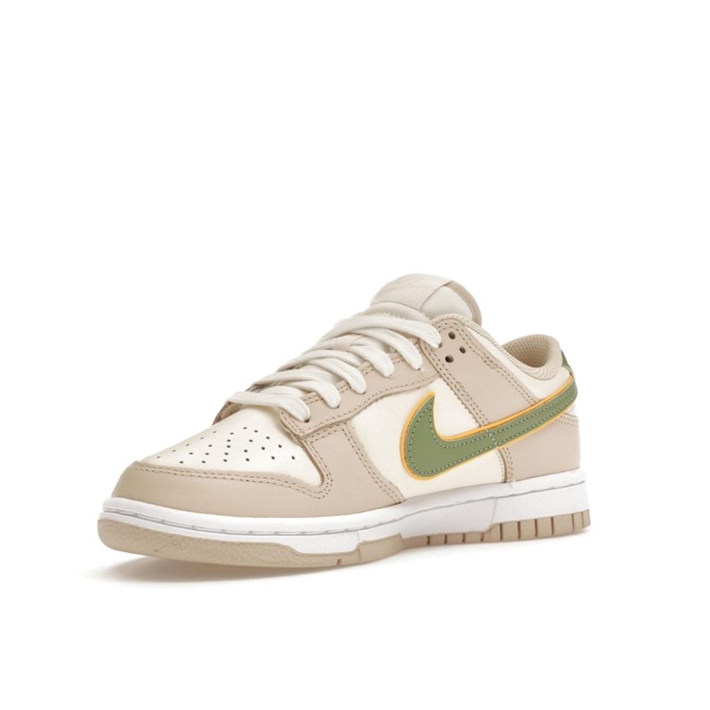 Nike Dunk Low Pale Ivory Oil Green Women Sneakers Cream White Laser-Orange FQ6869-131