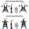 Набор плоскогубцев Ext Int Tool Right Angled Beak Portable Repair Engine Tool Multifunction Stop Ring Circlip 4 шт. Мини-плоскогубцы для стопорных колец Universal