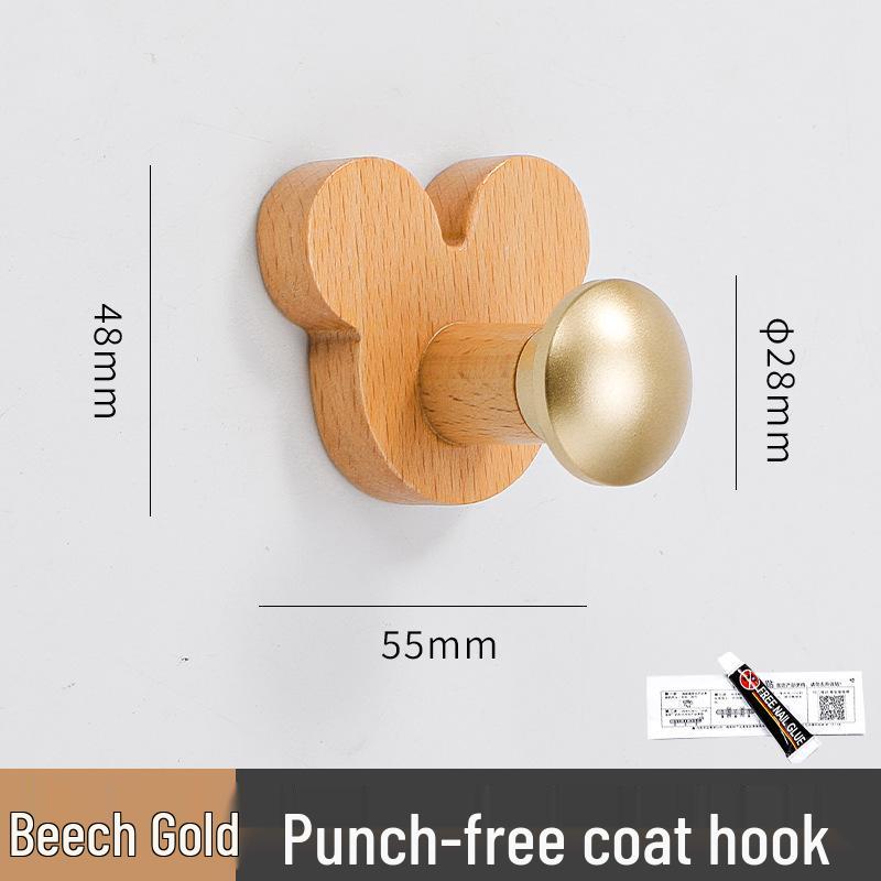 Luxury Solid Wood Wall-Mounted Coat and Hat Hook Rack