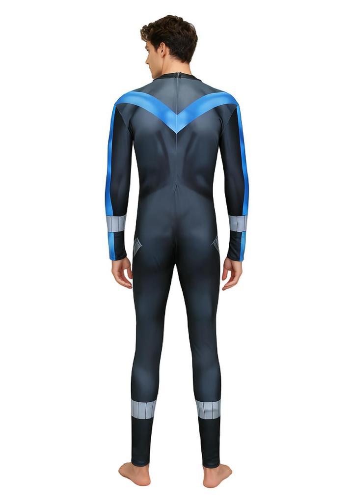 European & American Nightwing Adult Cosplay Jumpsuit Halloween Bodysuit