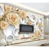 Обои Yellow Rose Vine 3d Solid Circle Soft Pack Wall Papers Home Decor 3d Wallpaper