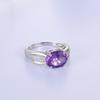 Bolaijewelry Великолепный дизайн натурального африканского аметиста драгоценного камня Кольцо из стерлингового серебра 925 пробы для женщин, элегантные ювелирные изделия