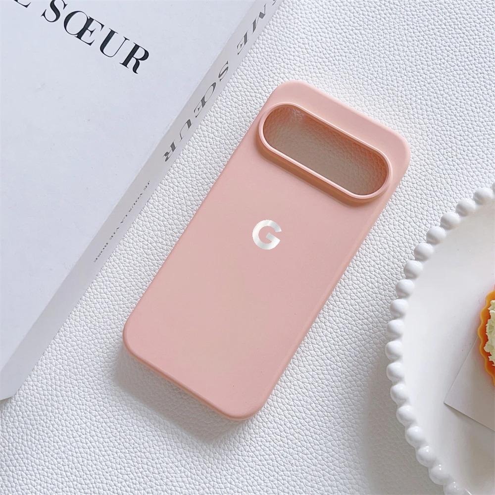 Жидкий силиконовый однотонный мягкий чехол для телефона для Google Pixel 10 9 Pro XL 9 8 7 6 A Беспроводное зарядное устройство Ударопрочный Защита Задняя крышка