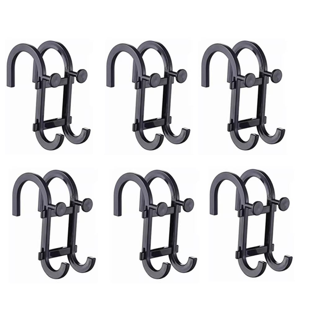 6pcs Multi-Purpose Double S-shape Hooks Plastic Versatile Hooks Bathroom Door Hook Kitchen