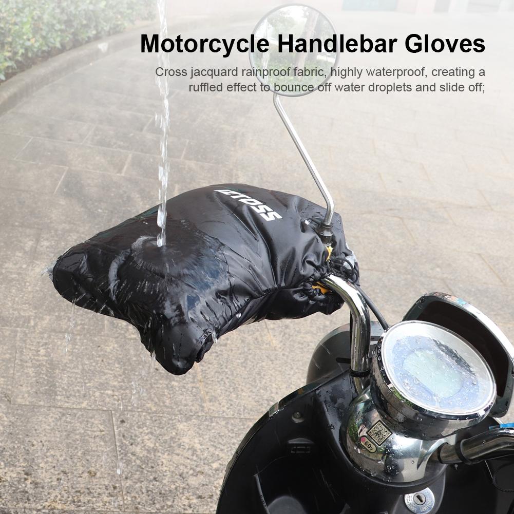 Winter Motorcycle Handlebar Muffs Hand Warmer Gloves Waterproof Windproof Thickened Thermal Motorbike Handle Bar Cover Gloves