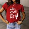 Летняя футболка с принтом MAMA MOMMY из чистого хлопка, с круглым вырезом, свободного кроя, с короткими рукавами, модная женская