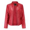 2020 Spring/Autumn Women's Large-Size Stand-Up Collar PU Leather Jacket