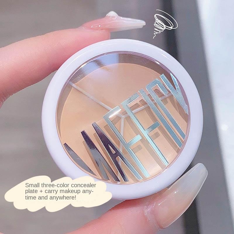Трехцветный консилер, многофункциональный, корректирующий естественное отбеливание пятен, прыщей, темных кругов под глазами, контроль жирности, стойкий водостойкий макияж