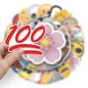 52 Cartoon Emojis Personalized Creative Decorative Suitcase Tablet Car Waterproof Self-adhesive Stickers
