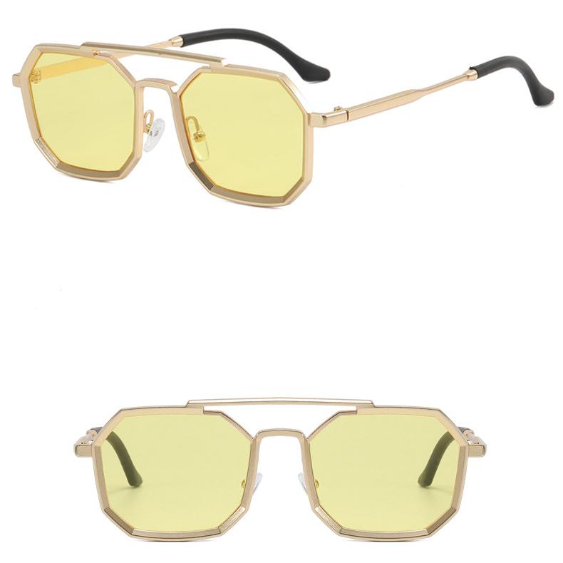 Мужские солнцезащитные очки, защита от солнца, защита от ультрафиолета, модные солнцезащитные очки в металлической упаковке в стиле панк-хип-хоп, женщины за рулем, путешествия, очки для поездок на работу