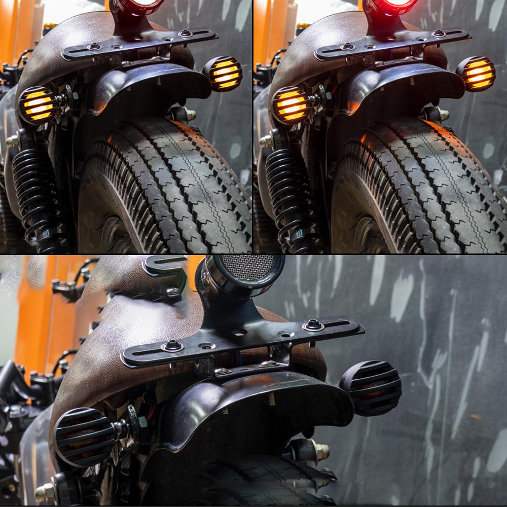 Ретро забор для Honda, Suzuki, Cafe Racer, 2 шт., галогенный указатель поворота, мигалка, индикатор, мигалка